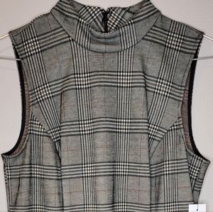 NWT! Apt. 9 Women's Petite Medium Plaid Sleeveless Dress